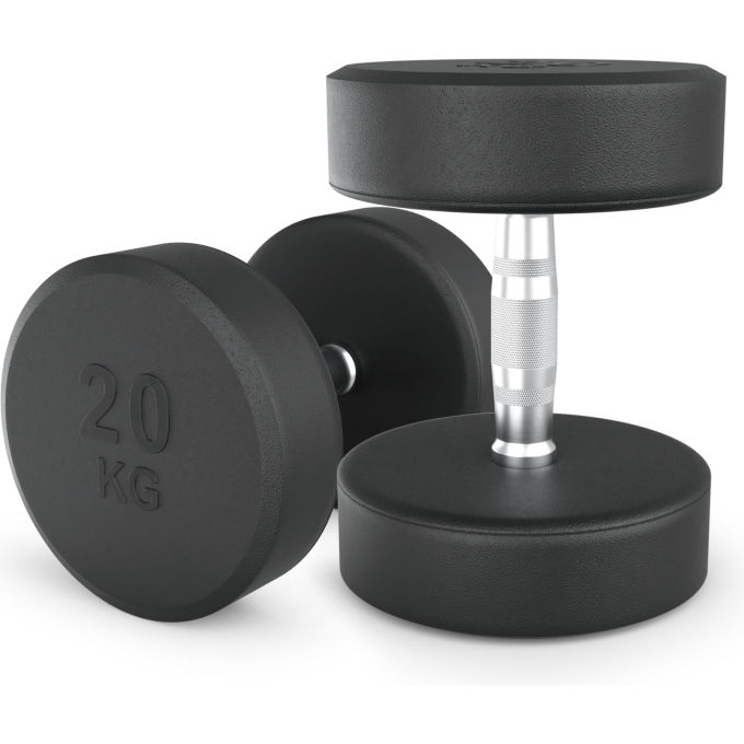 Гантель круглая UNIX FIT PRO обрезиненная 20 кг DBRND20PBKx2